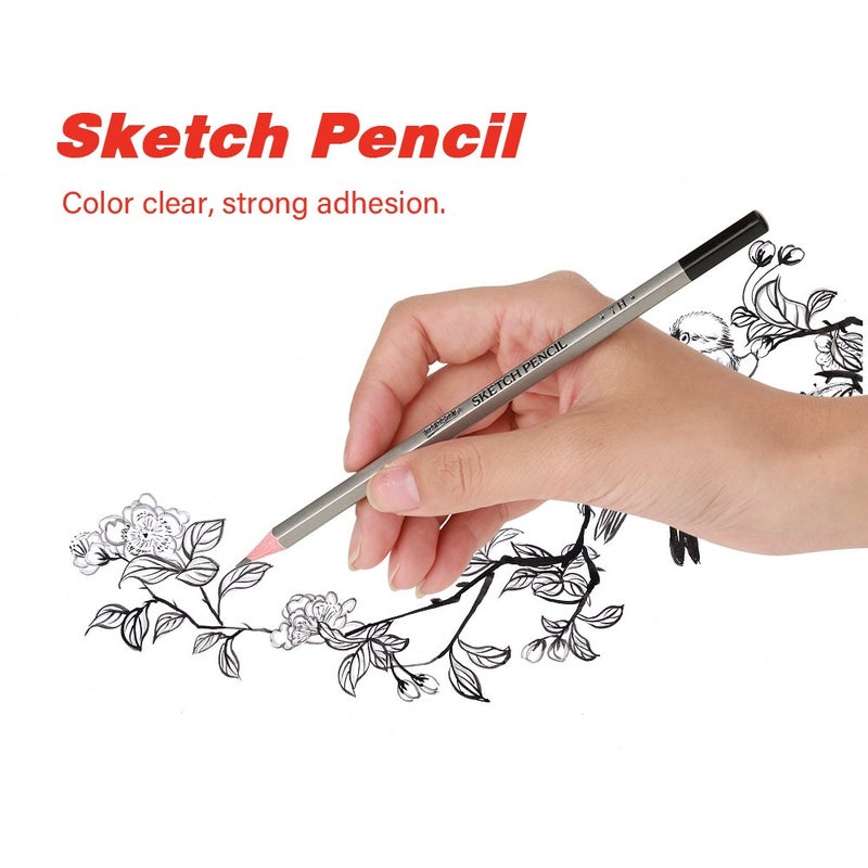 Hilitand 24pcs Drawing Pencils Set, Graphite Drawing Pencils Paint Sketch Pencils Set 9H 8H 7H 6H 5H 4H 3H 2H H F B 2B 3B 4B 5B 6B 7B 8B 9B 10B 11B 12B 14B - Image 4
